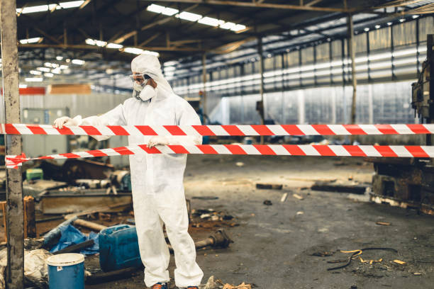 Professional Biohazard technician working in Huntsville, AR